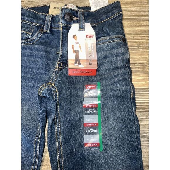Levi's Boys' 514 Straight Fit Performance Jeans - Medium Wash Size 4. NWT. Z - Picture 2 of 10